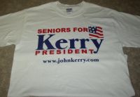 Seniors for JOHN KERRY Presidential Tshirt Sz Medium